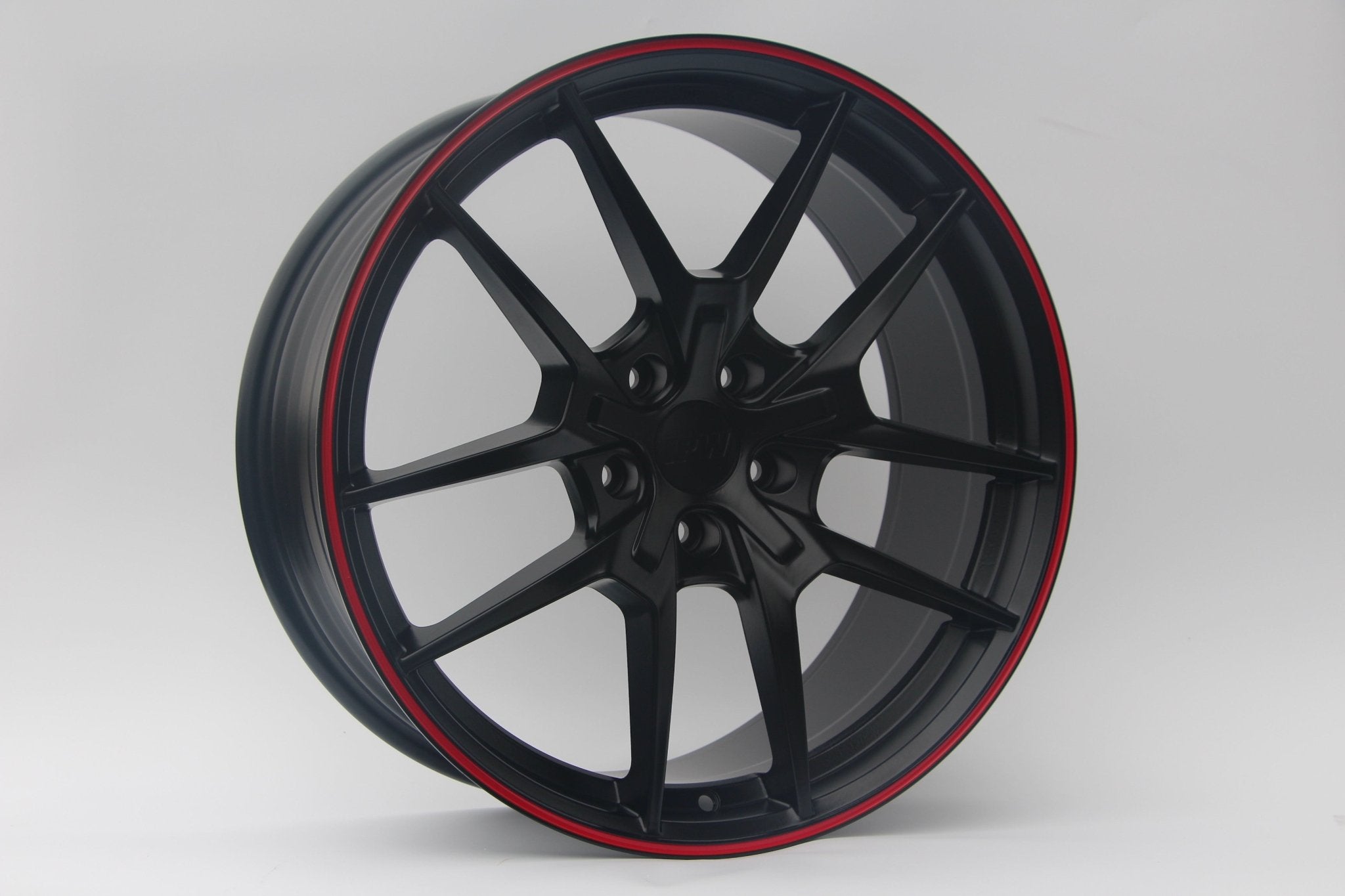W301 Flow Forged XY31 Satin Black Red Lip 19x8.5 ET35 5x114.3 CB73.1 - Gun Hill Tire House (WTW - WHOLESALE TIRES & WHEELS)