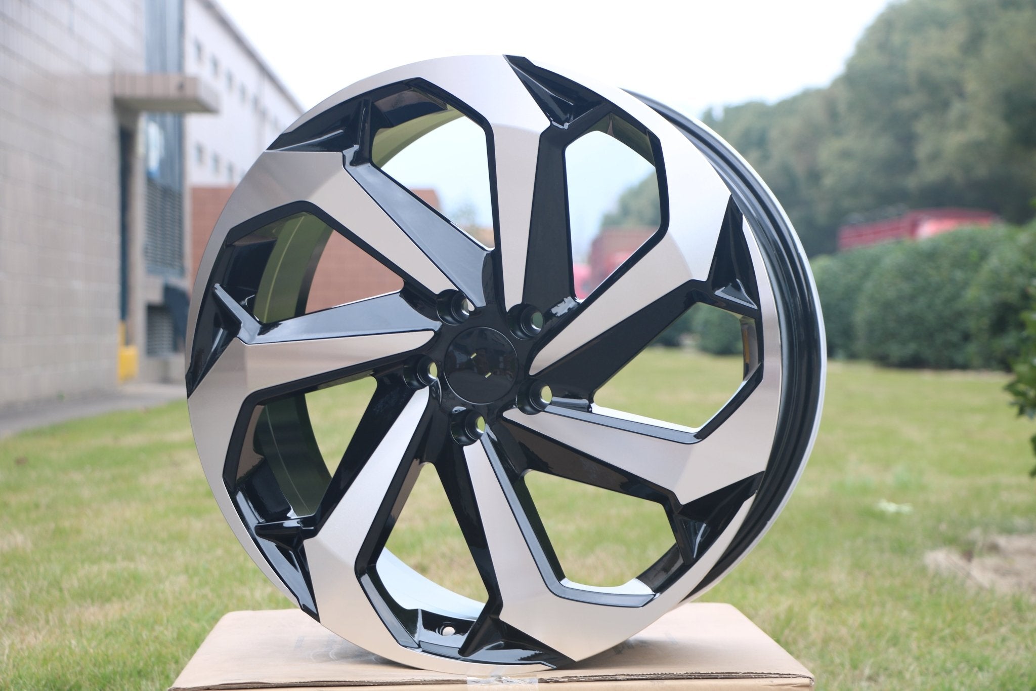 W316 Black Machined Face 22x8.0 ET40 5x100 CB73.1 - Gun Hill Tire House (WTW - WHOLESALE TIRES & WHEELS)