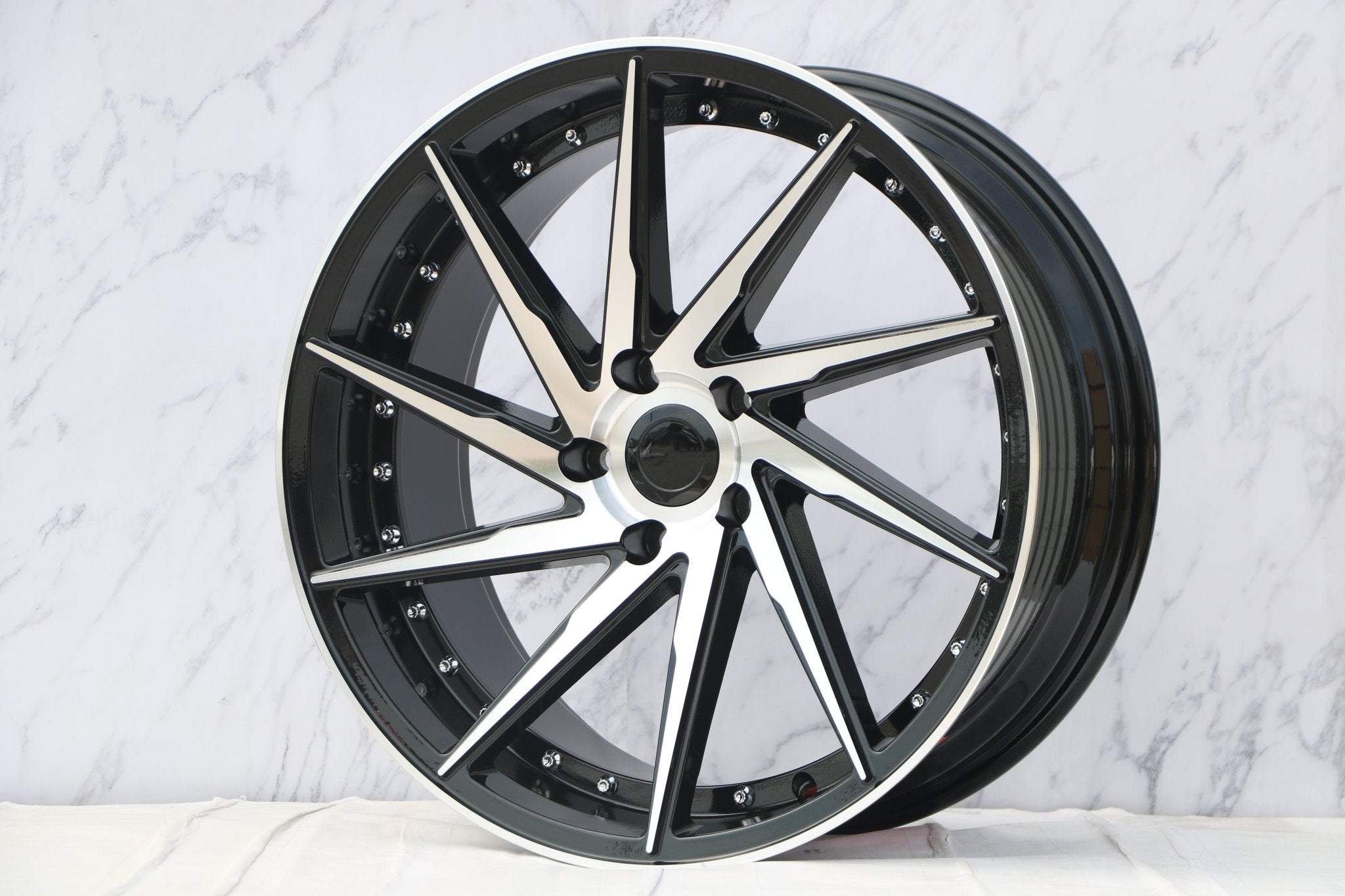 W511 1284A Black Machined Face 19*9.5 Et35 5x114.3 CB73.1 - Gun Hill Tire House (WTW - WHOLESALE TIRES & WHEELS)
