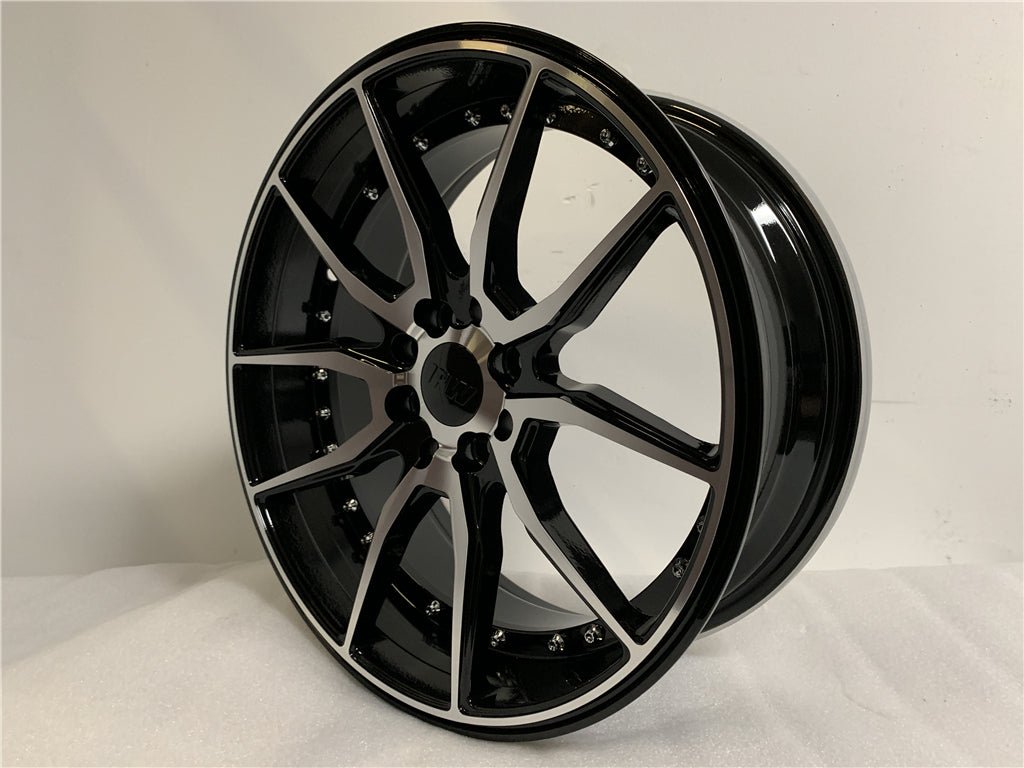 W512 Black Machined Face Silver Rivet 20x9.5 ET35 x5120 CB 72.56 - Gun Hill Tire House (WTW - WHOLESALE TIRES & WHEELS)