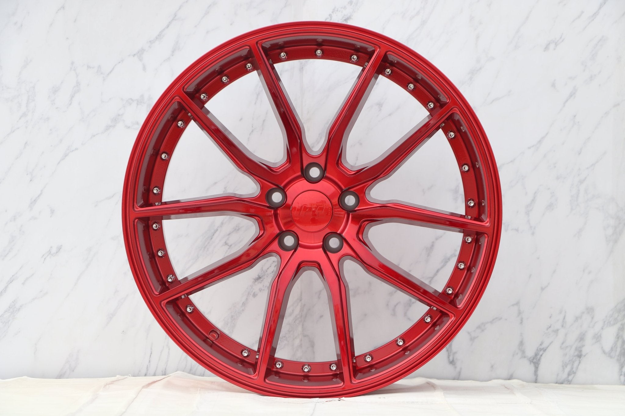 W512 Red with Silver Rivet 20*9.5 ET35 5x114.3 CB73.1 - Gun Hill Tire House (WTW - WHOLESALE TIRES & WHEELS)