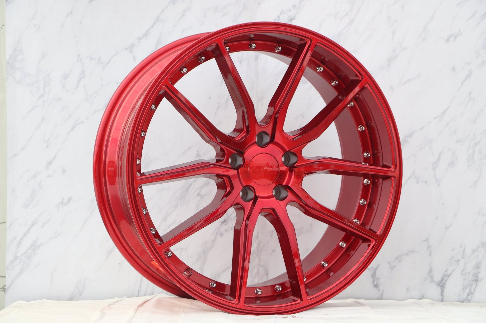 W512 Red with Silver Rivet 20*8.5 ET35 5x120 CB72.56 - Gun Hill Tire House (WTW - WHOLESALE TIRES & WHEELS)