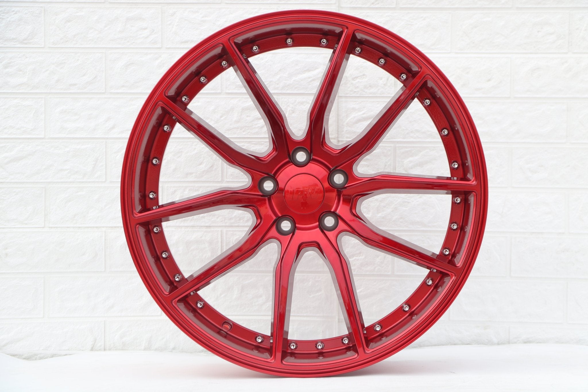 W512 Red with Silver Rivet 20*8.5 ET35 5x120 CB72.56 - Gun Hill Tire House (WTW - WHOLESALE TIRES & WHEELS)