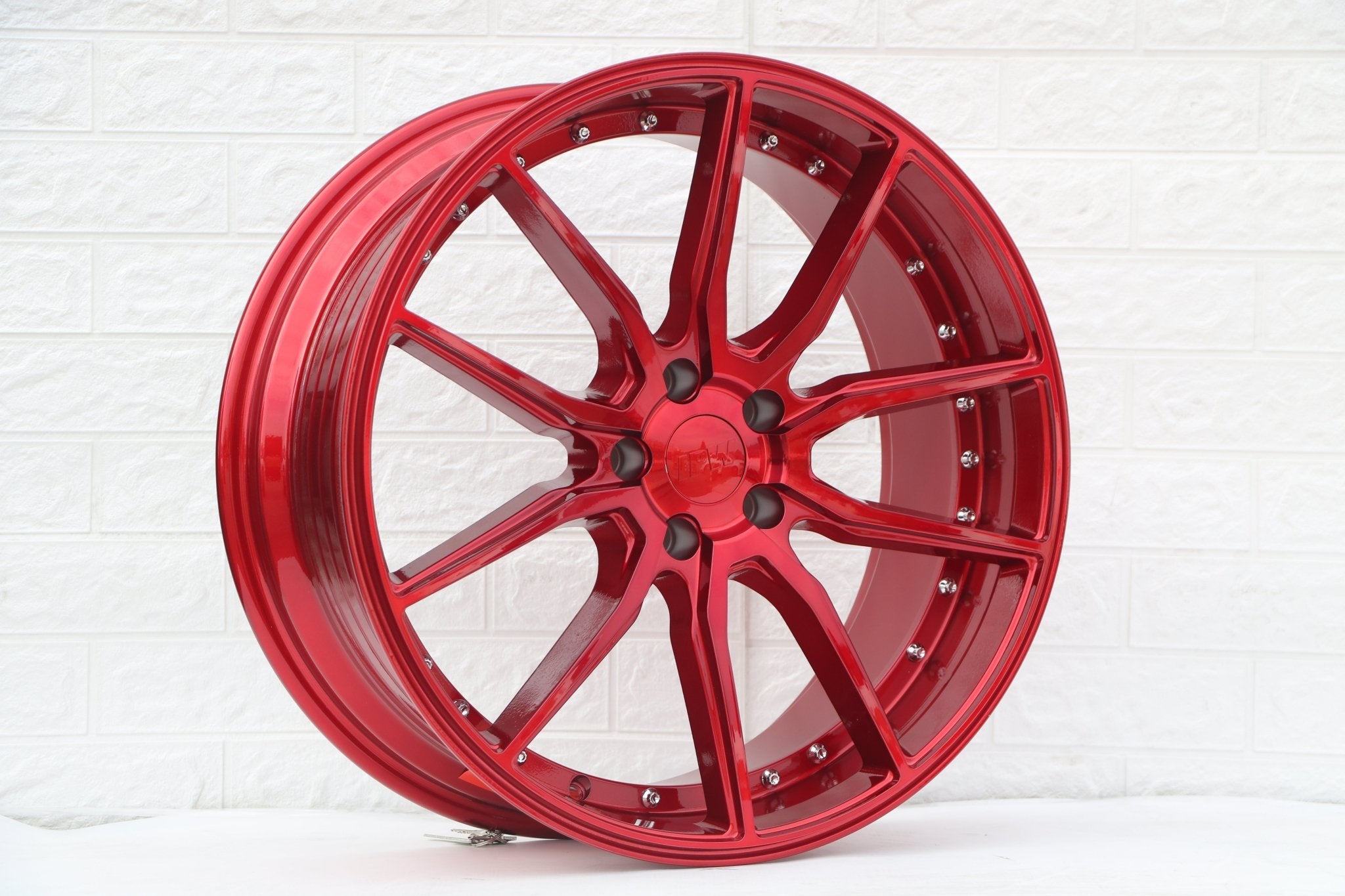 W512 Red with Silver Rivet 20*8.5 ET35 5x120 CB72.56 - Gun Hill Tire House (WTW - WHOLESALE TIRES & WHEELS)