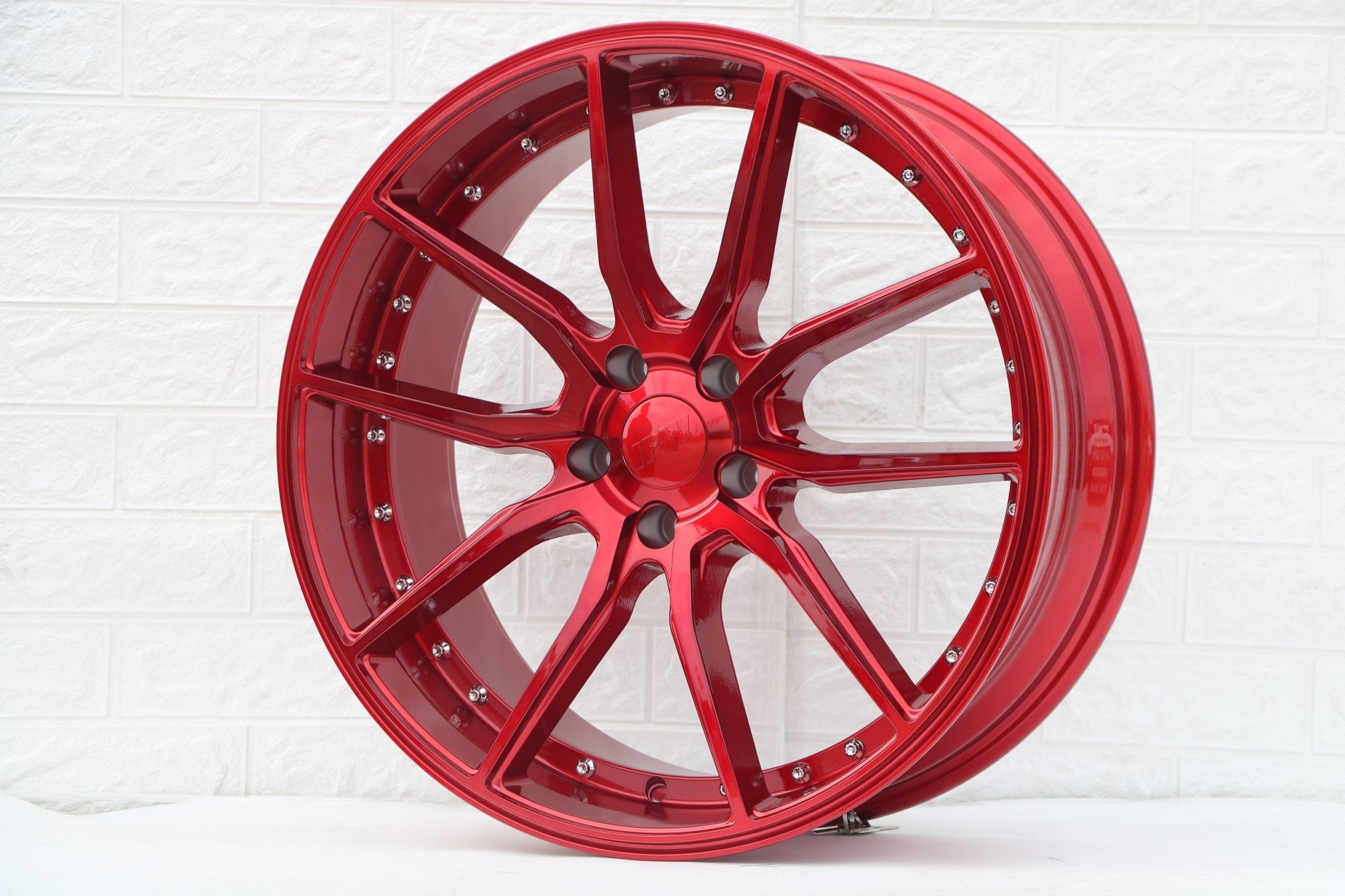 W512 Red with Silver Rivet 20*9.5 ET35 5x114.3 CB73.1 - Gun Hill Tire House (WTW - WHOLESALE TIRES & WHEELS)