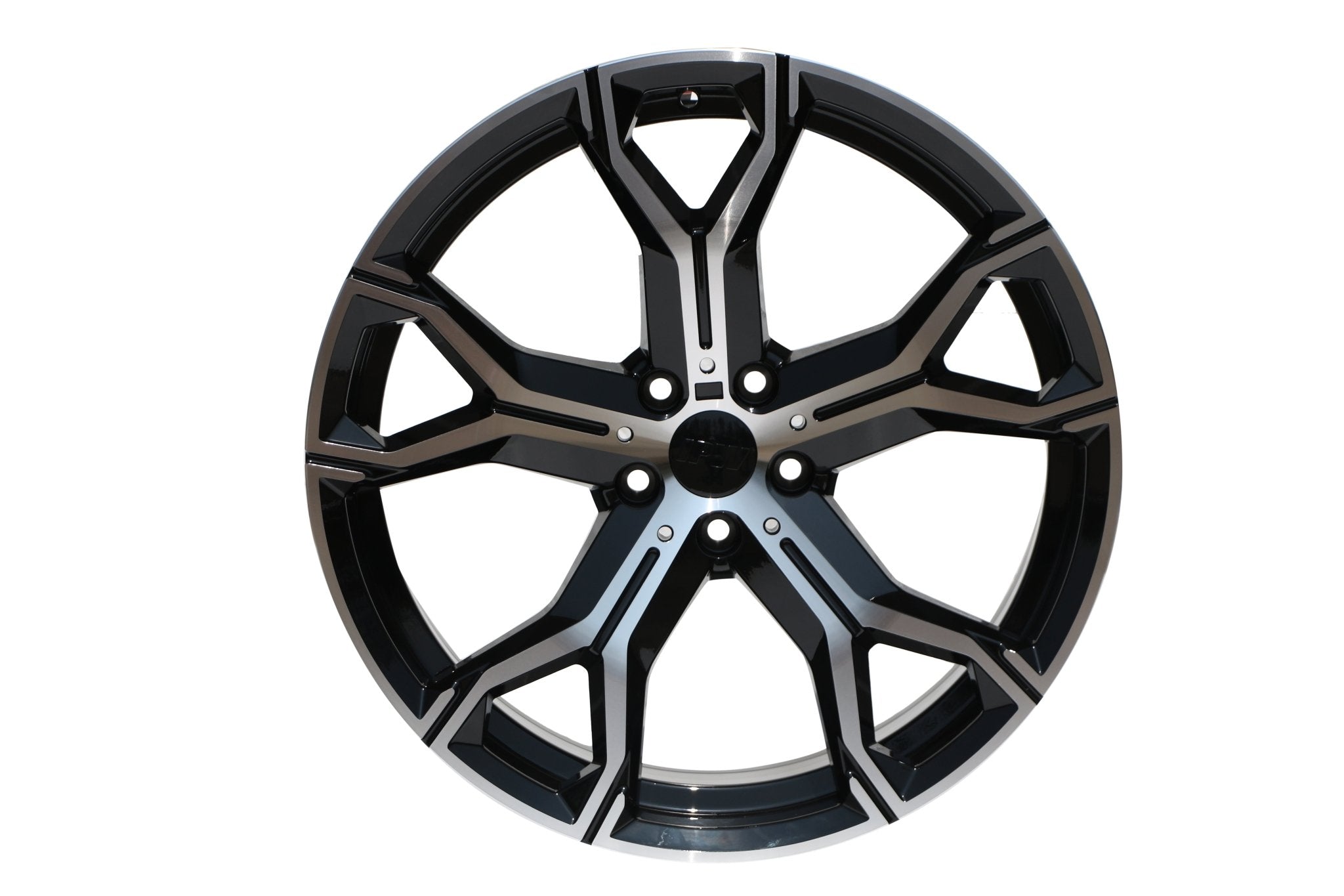 W702 D1538 Black Machined Face 22x10.5 ET40 5x120 CB74.1 - Gun Hill Tire House (WTW - WHOLESALE TIRES & WHEELS)