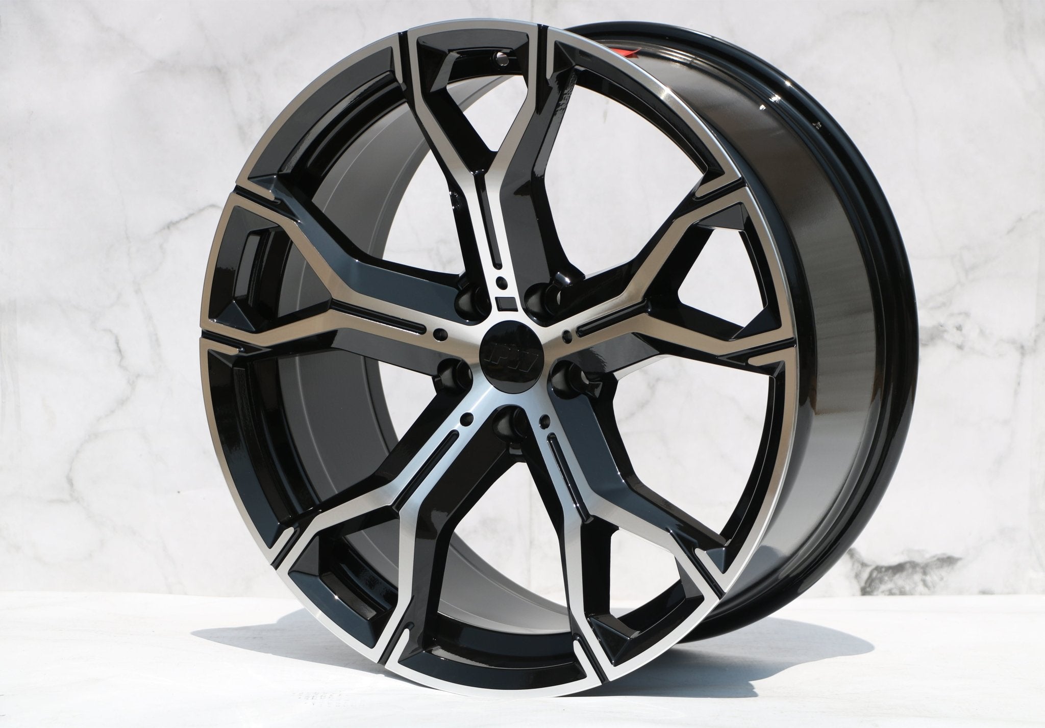 W702 Black Machined Face 20x9.0 ET37 5x120 CB74.1 - Gun Hill Tire House (WTW - WHOLESALE TIRES & WHEELS)