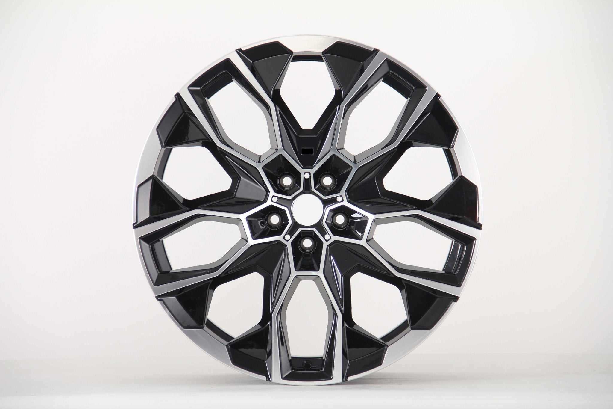 W746 IVF - 3151 Black Machined Face 22x9.5 ET37 5x120 CB74.1 - Gun Hill Tire House (WTW - WHOLESALE TIRES & WHEELS)