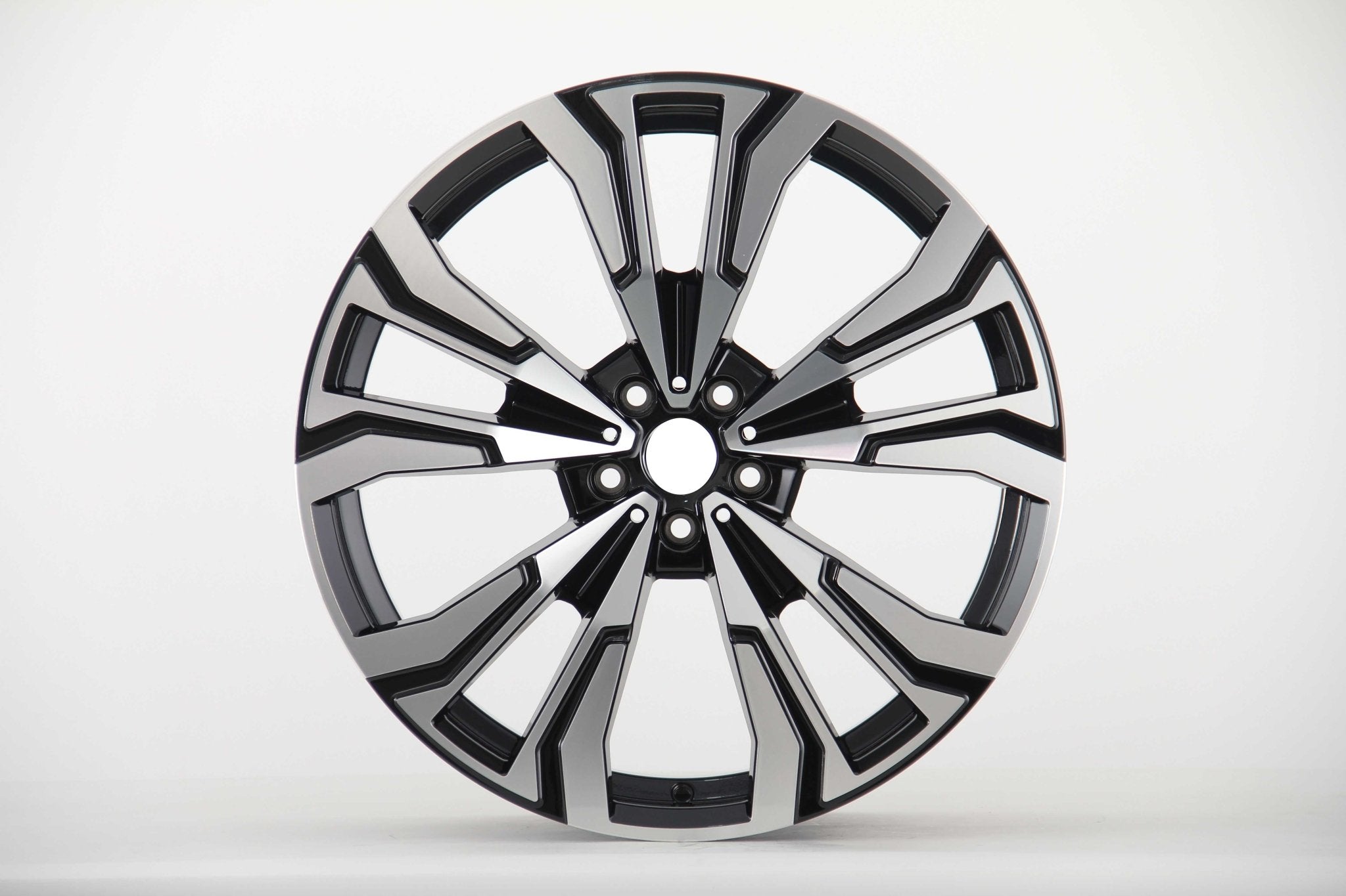 W747 IVF - 3175 Black Machined Face 22x9.5 ET30 5x120 CB74.1 - Gun Hill Tire House (WTW - WHOLESALE TIRES & WHEELS)