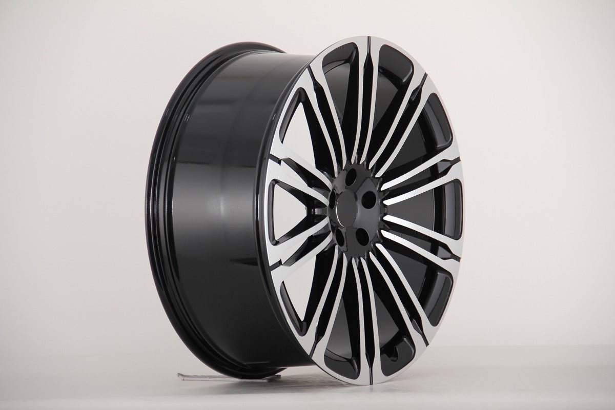 W792 D1808 Black Machined Face 22x9.5 ET40 5x120 CB72.6 C959 - 01 - ABS - Gun Hill Tire House (WTW - WHOLESALE TIRES & WHEELS)