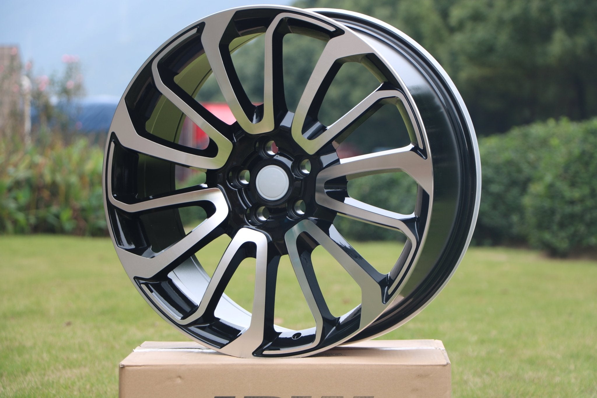 W795 D959 Black Machined Face 20*9.5 ET45 5*120 CB72.6 D959 - Gun Hill Tire House (WTW - WHOLESALE TIRES & WHEELS)
