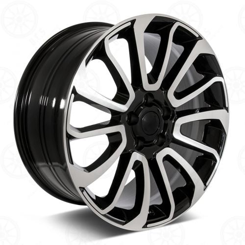 W795 D959 Black Machined Face 20*9.5 ET45 5*120 CB72.6 D959 - Gun Hill Tire House (WTW - WHOLESALE TIRES & WHEELS)