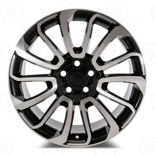 W795 D959 Black Machined Face 20*9.5 ET45 5*120 CB72.6 D959 - Gun Hill Tire House (WTW - WHOLESALE TIRES & WHEELS)