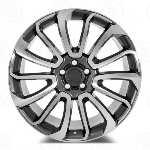 W795 Black Machined Face 22x9.5 ET45 5x120 CB72.6 D959 - Gun Hill Tire House (WTW - WHOLESALE TIRES & WHEELS)