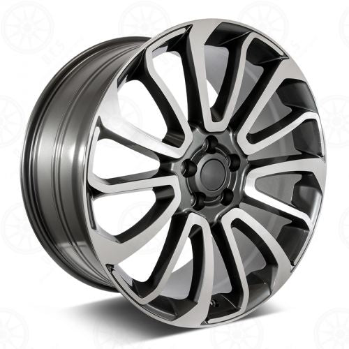 W795 Black Machined Face 22x9.5 ET45 5x120 CB72.6 D959 - Gun Hill Tire House (WTW - WHOLESALE TIRES & WHEELS)