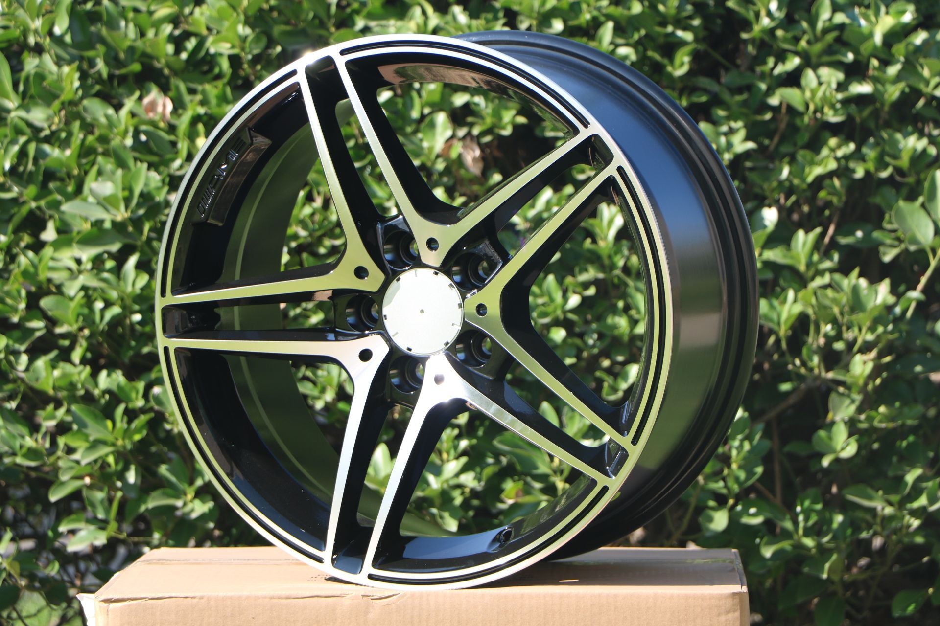 W828 Black Machined Face 18*8.0 ET45 5*112 CB66.6 - Gun Hill Tire House (WTW - WHOLESALE TIRES & WHEELS)