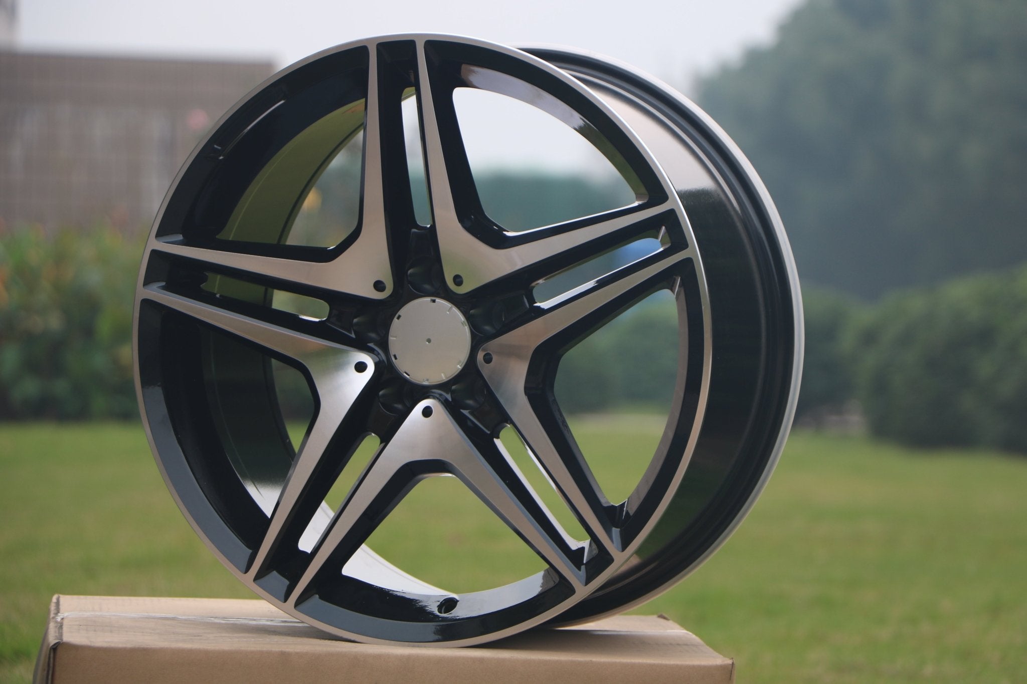 W828 Gunmetal Machined Face 18*9.5 ET35 5*112 CB66.6 - Gun Hill Tire House (WTW - WHOLESALE TIRES & WHEELS)