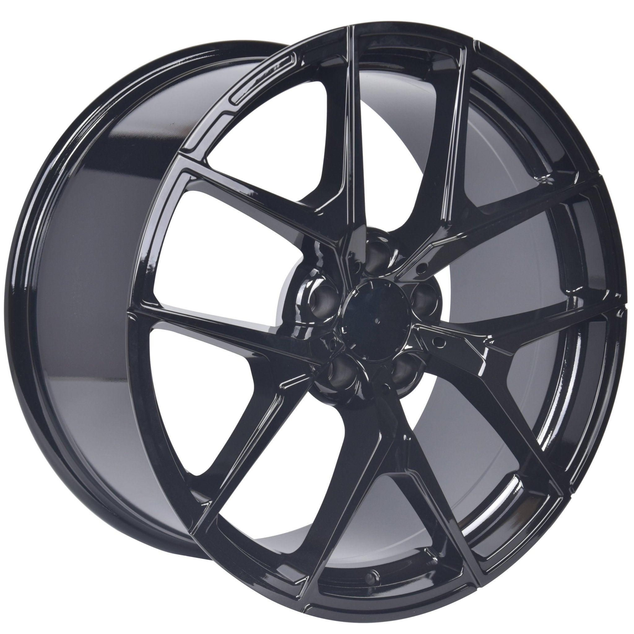 W838 Gloss Black 18x9.5 ET35 5x112 CB66.6 - Gun Hill Tire House (WTW - WHOLESALE TIRES & WHEELS)