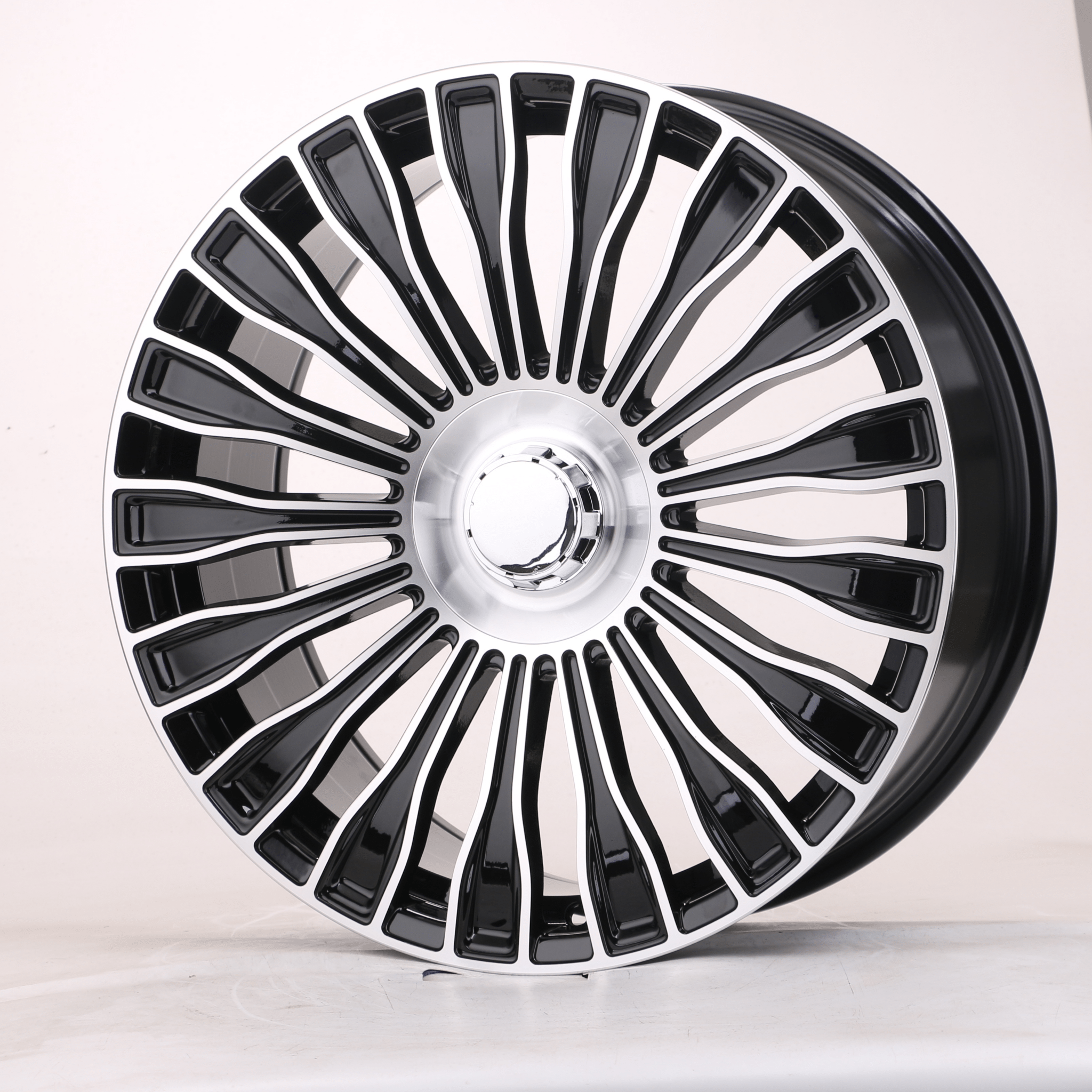 W848 iV - 313 Black Machined Face 22x9 ET32 5x112 CB66.56 - Gun Hill Tire House (WTW - WHOLESALE TIRES & WHEELS)