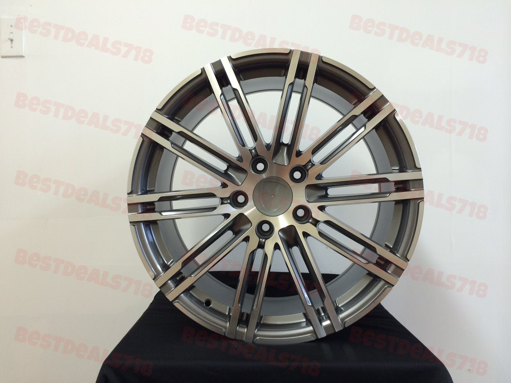 W858 862 Gunmetal Machined Face 21x10 ET60 5x130 CB71.56 - Gun Hill Tire House (WTW - WHOLESALE TIRES & WHEELS)