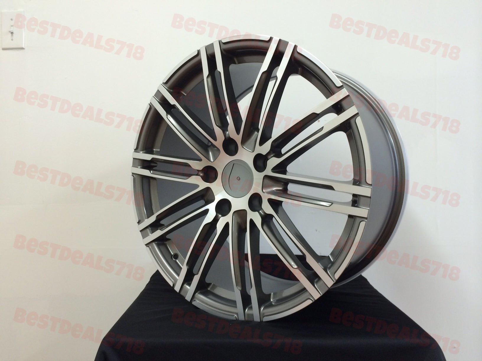 W858 862 Gunmetal Machined Face 21x10 ET60 5x130 CB71.56 - Gun Hill Tire House (WTW - WHOLESALE TIRES & WHEELS)
