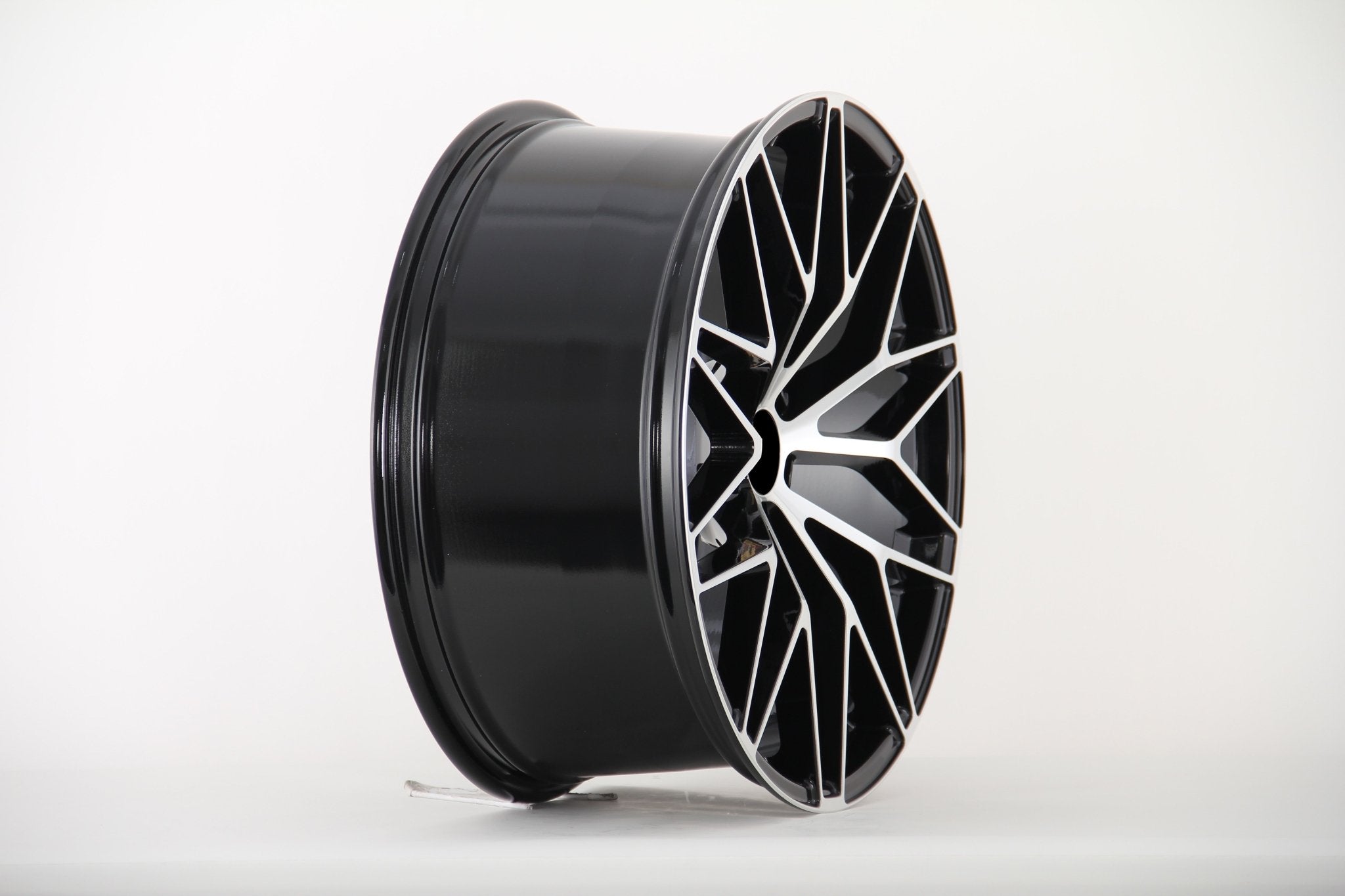 W864 IVF - 3086 Black Machined Face 20x10 ET19 5x112 CB66.5 - Gun Hill Tire House (WTW - WHOLESALE TIRES & WHEELS)
