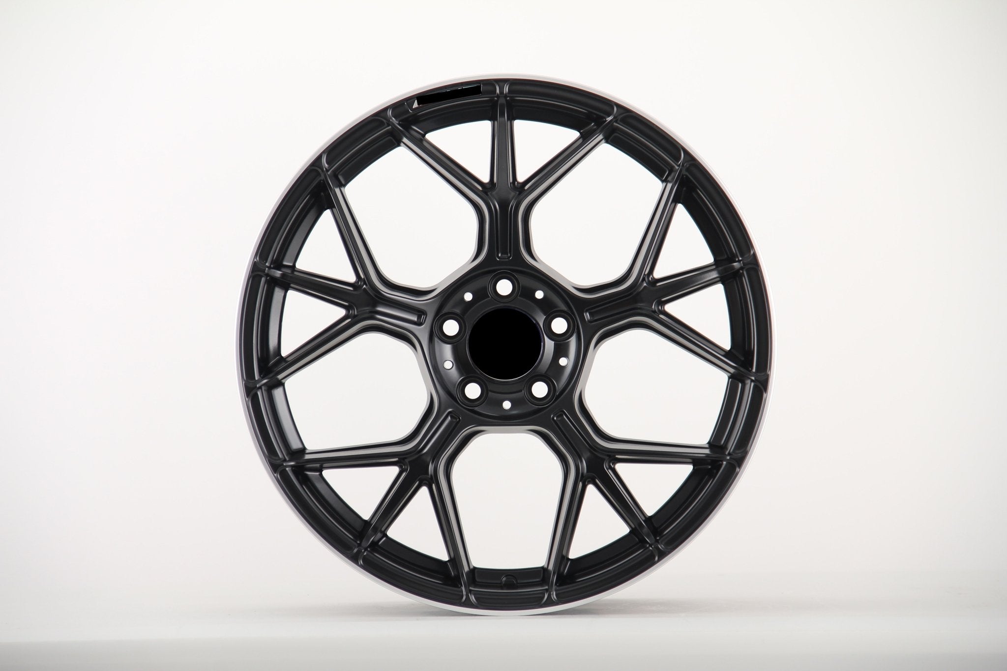 W871 iV - 622 Satin Black Machined Lip 19x8.5 ET35 5x112 CB66.6 - Gun Hill Tire House (WTW - WHOLESALE TIRES & WHEELS)