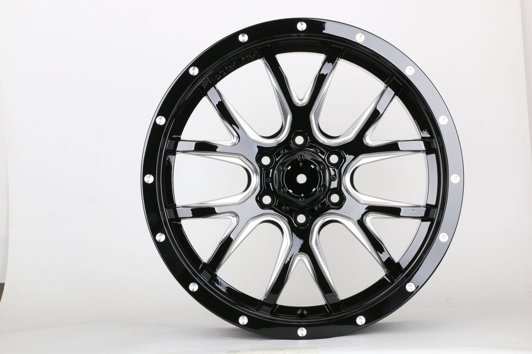 W926 1813 Gloss Black Milled 20x9.0 ET15 6x139.7 CB106.1 C1540 - B - Gun Hill Tire House (WTW - WHOLESALE TIRES & WHEELS)
