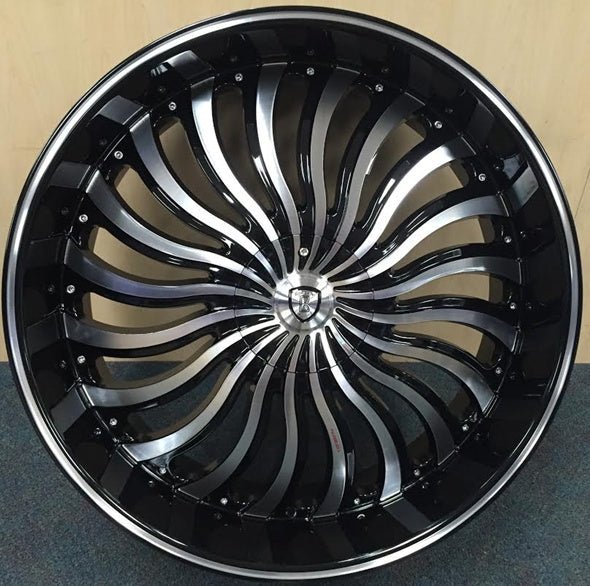 BORGHINI WHEEL B24 - M 22X8 ET +38 5x108/5x114.3 CB (73.1) N/A - Gun Hill Tire House (WTW - WHOLESALE TIRES & WHEELS)