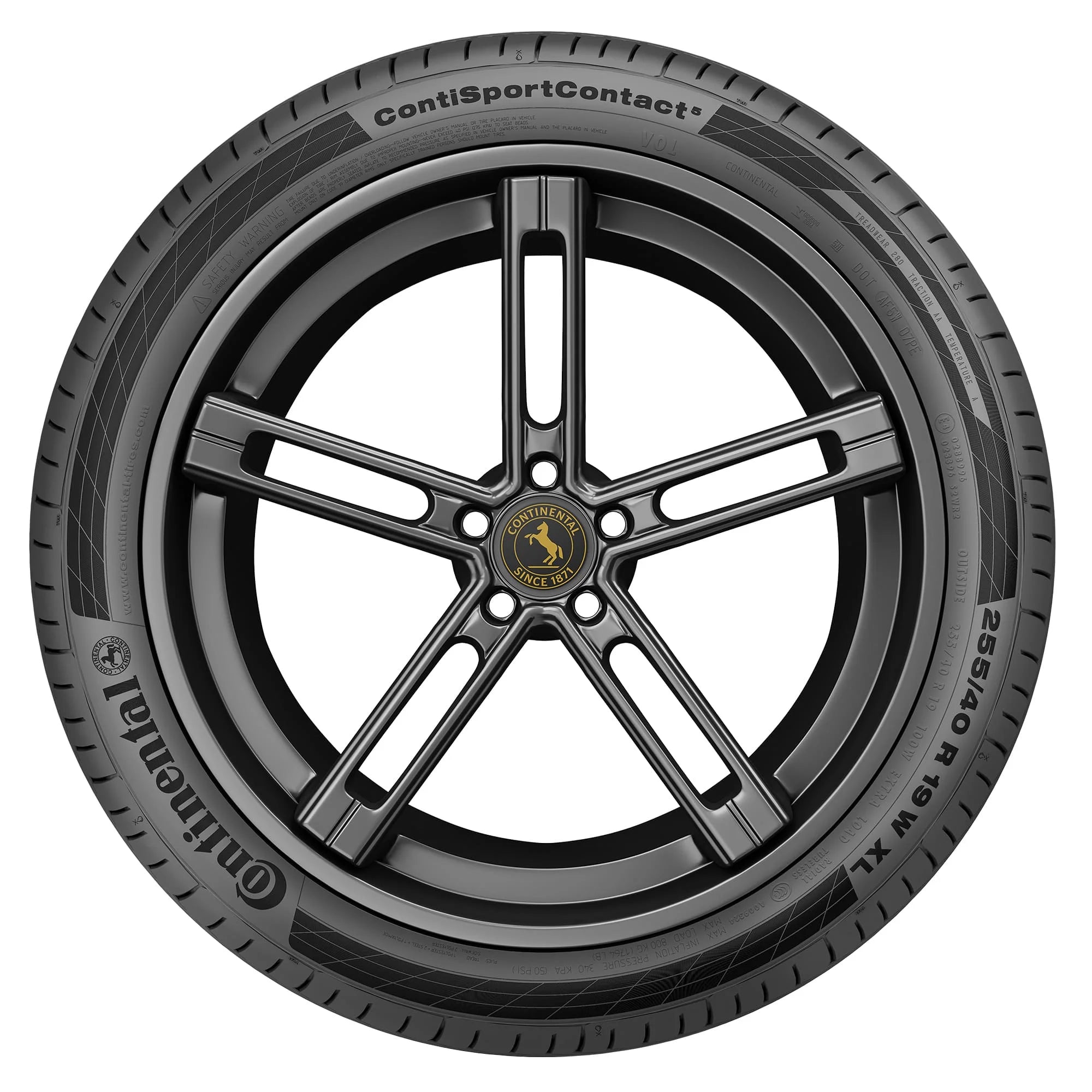 285/40R21 Continental Contisportcontact 5 Summer 109Y XL Passenger Tire - Gun Hill Tire House (WTW - WHOLESALE TIRES & WHEELS)