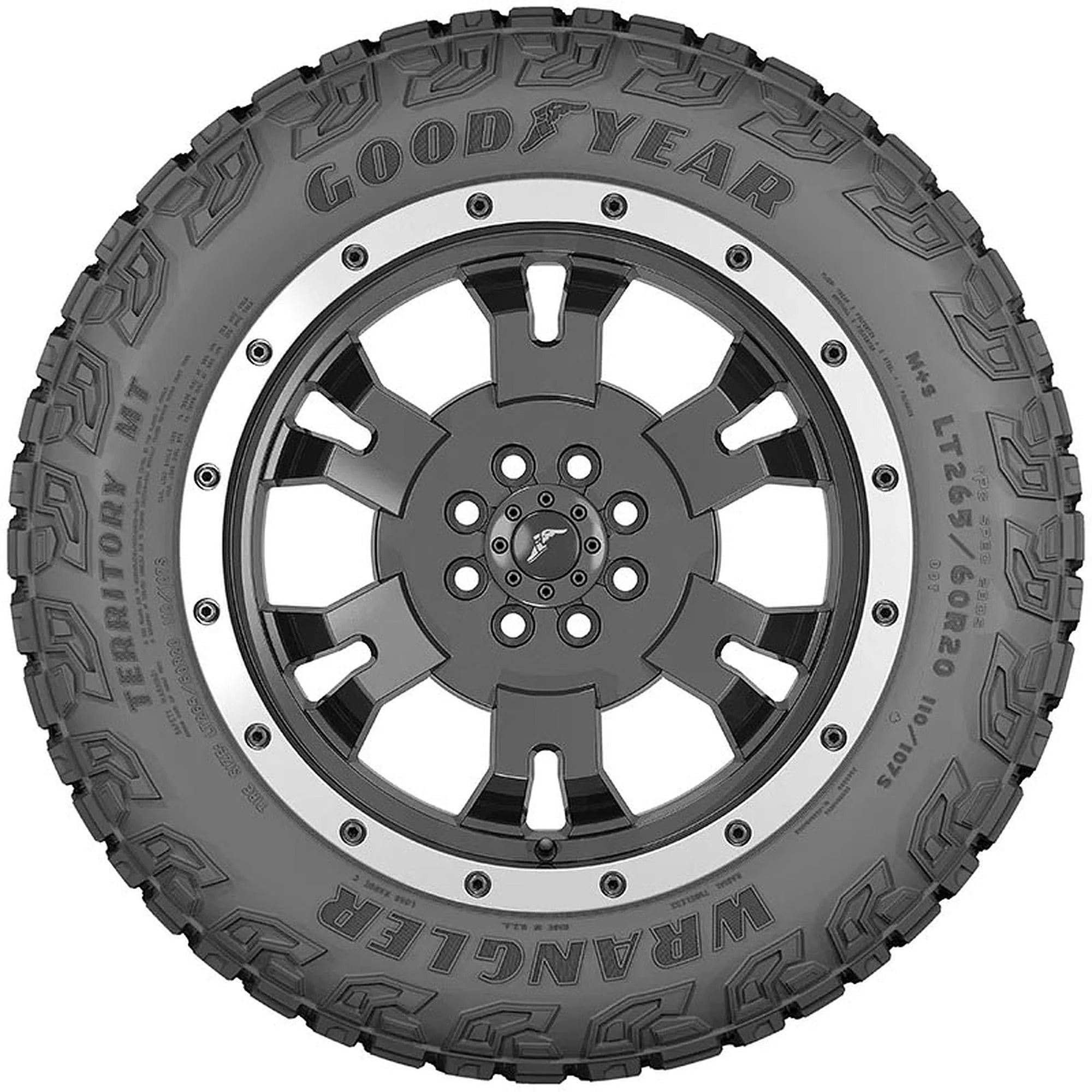 LT265/60R20 Goodyear Wrangler Territory MT Mud Terrain 110/107S C Light Truck Tire - Gun Hill Tire House (WTW - WHOLESALE TIRES & WHEELS)