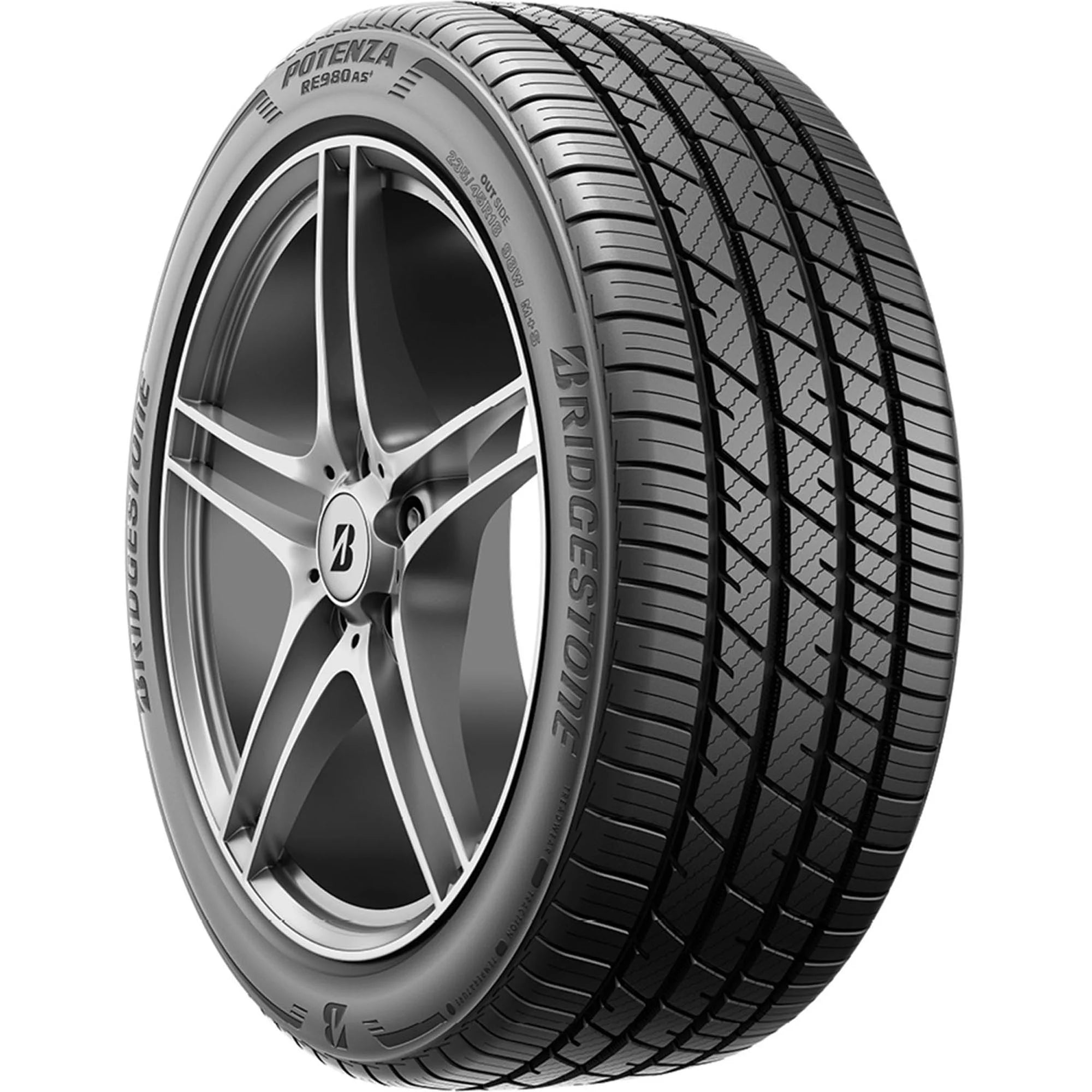 215/55R17 Bridgestone Potenza RE980AS+ Performance 94W Passenger Tire - Gun Hill Tire House (WTW - WHOLESALE TIRES & WHEELS)