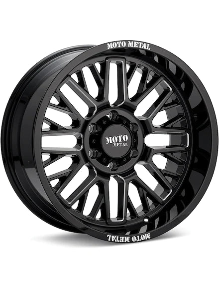 MOTO METAL MO802 WARLOCK GLOSS BLACK MACHINE W/GREYTINT - Gun Hill Tire House (WTW - WHOLESALE TIRES & WHEELS)