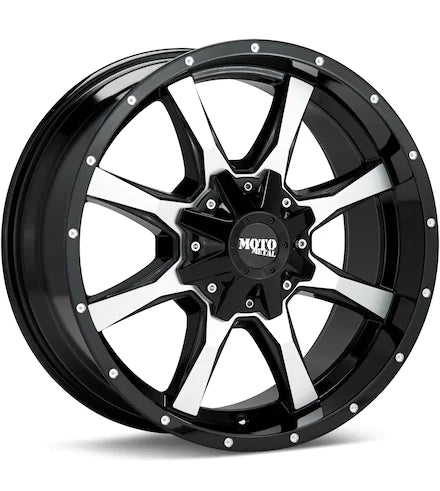 MOTO METAL MO970 BLACK W/MILLED ACCENT - Gun Hill Tire House (WTW - WHOLESALE TIRES & WHEELS)
