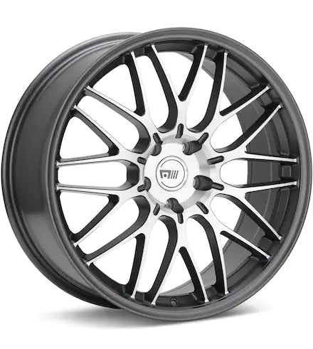 MOTEGI RACING MR153 CM10 MACHINED W/GUNMETAL ACCENT - Gun Hill Tire House (WTW - WHOLESALE TIRES & WHEELS)
