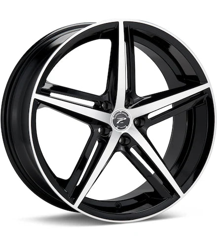 PLATINUM SMOOTH TRIP MACHINED W/BLACK ACCENT - Gun Hill Tire House (WTW - WHOLESALE TIRES & WHEELS)