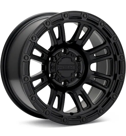 RACELINE COMPASS SATIN BLACK W/SILVER RING - Gun Hill Tire House (WTW - WHOLESALE TIRES & WHEELS)