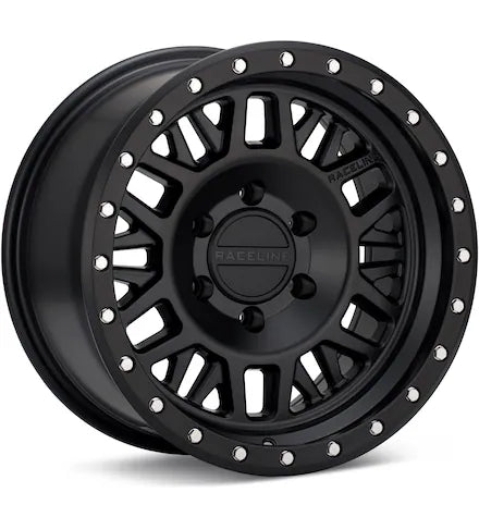 RACELINE RYNO SATIN BLACK PAINTED - Gun Hill Tire House (WTW - WHOLESALE TIRES & WHEELS)
