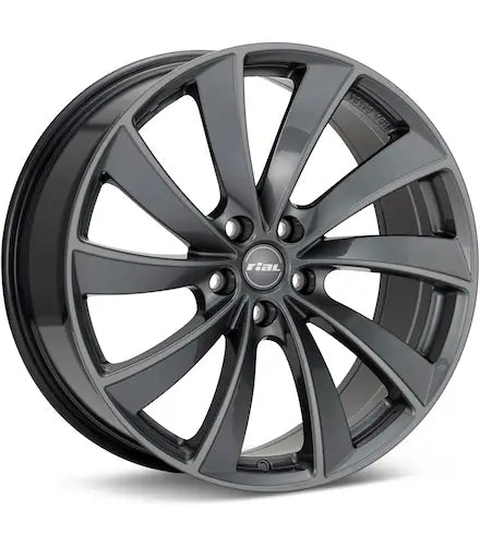 RIAL LUGANO OE CAP GRAPHITE SILVER - Gun Hill Tire House (WTW - WHOLESALE TIRES & WHEELS)
