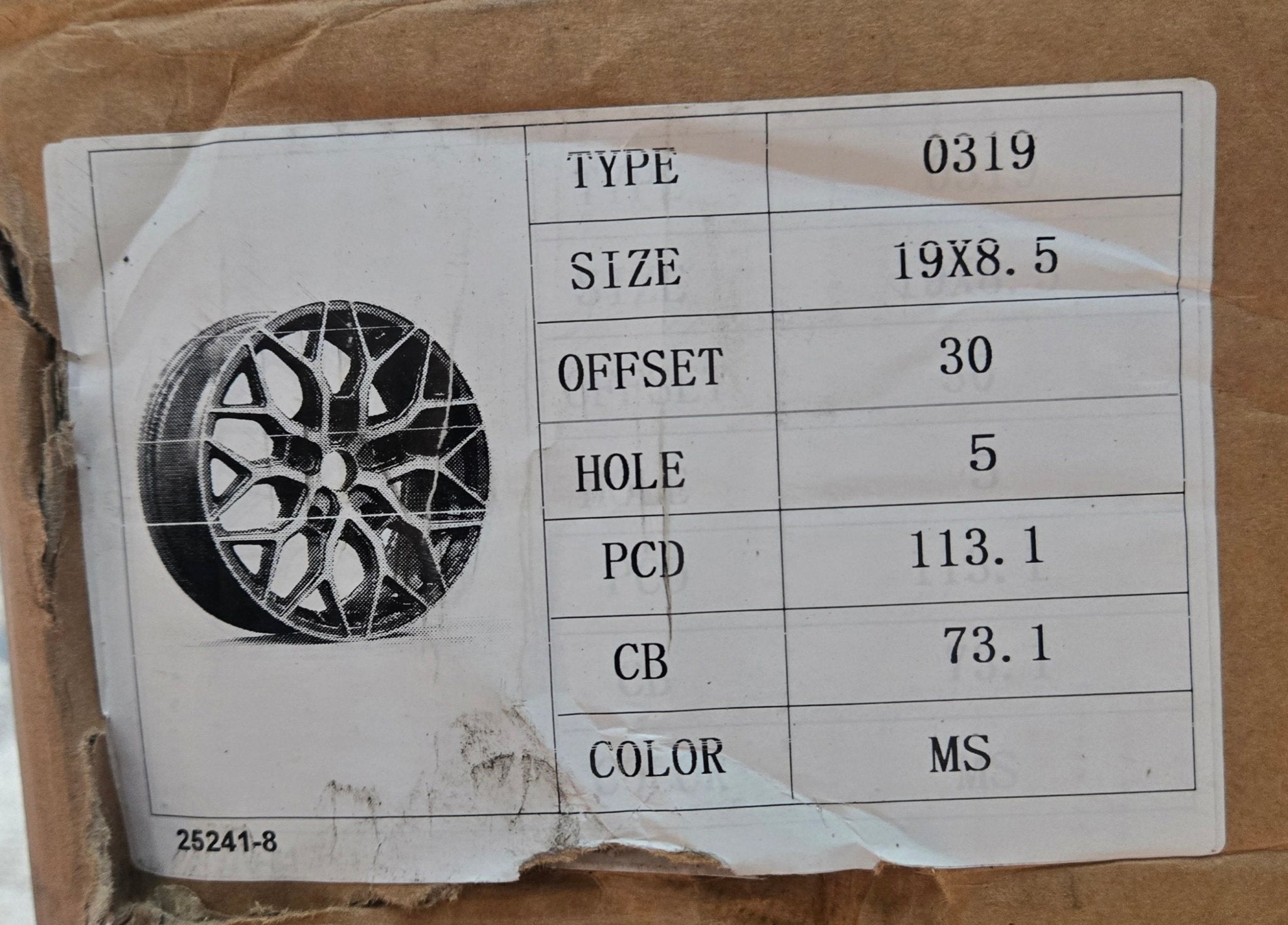 OE-0319 HF-2 REP 19X8.5 5X114.3 5X112 SILVER MACHINED FACE - Gun Hill Tire House (WTW-WHOLESALE TIRES & WHEELS)