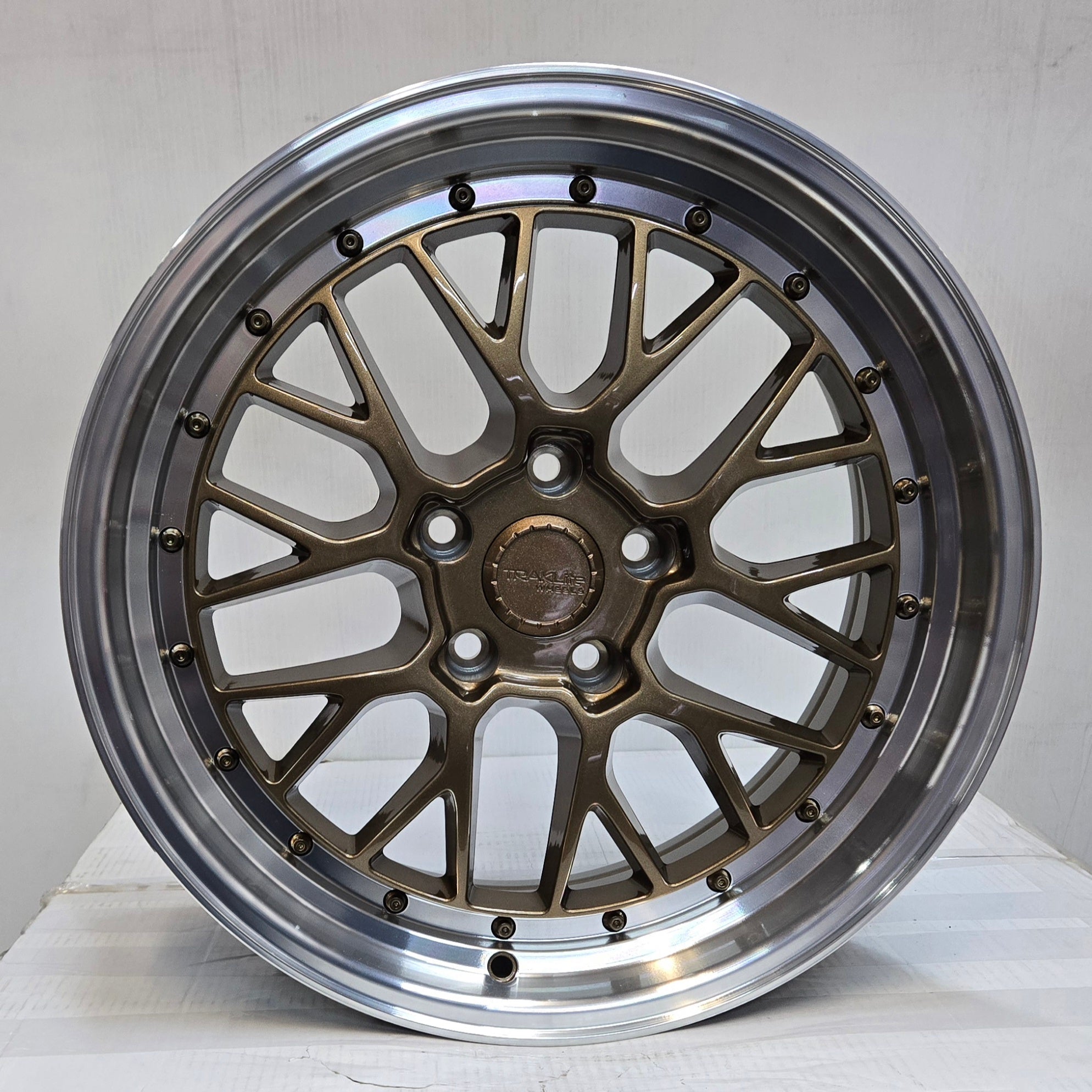 TRAKLITE TURBULANCE 18X8.5 5X114.3 GLOSS BRONZE POLISHED LIP - Gun Hill Tire House (WTW - WHOLESALE TIRES & WHEELS)