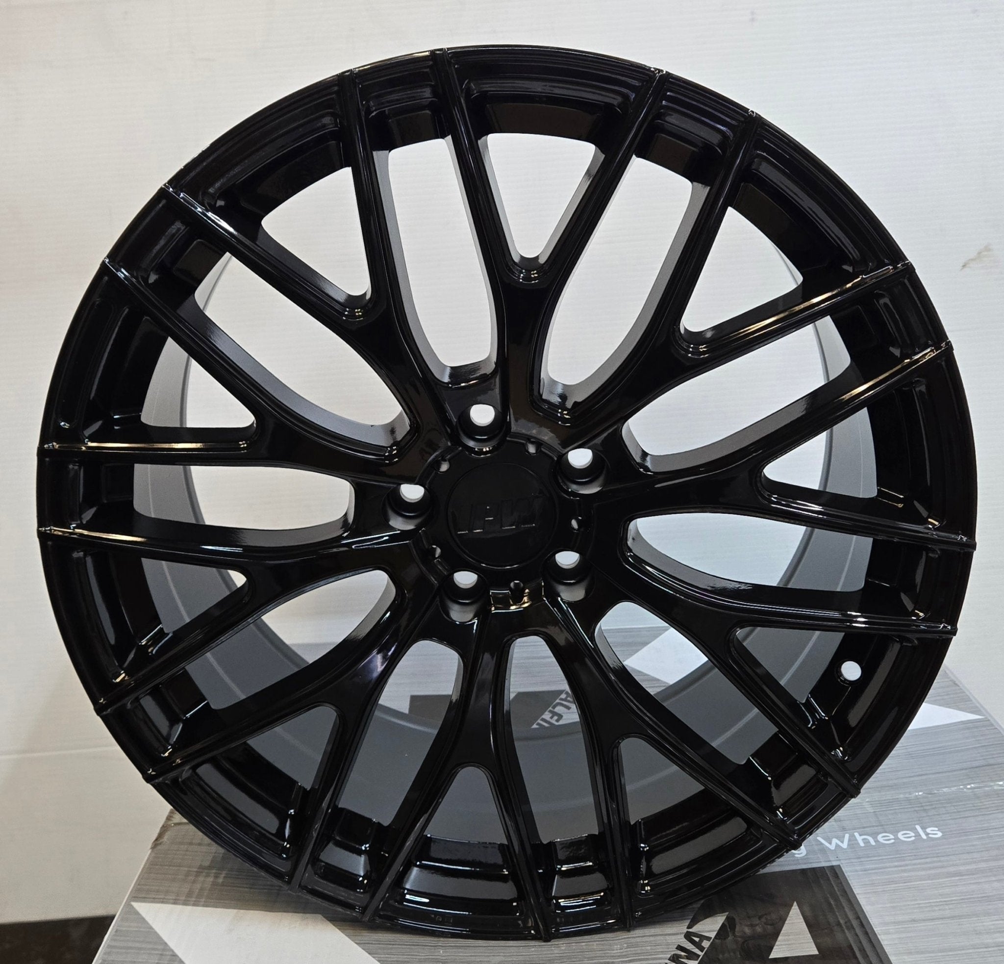 W008 19X9.5X112 5X114.3 GLOSS BLACK - Gun Hill Tire House (WTW - WHOLESALE TIRES & WHEELS)
