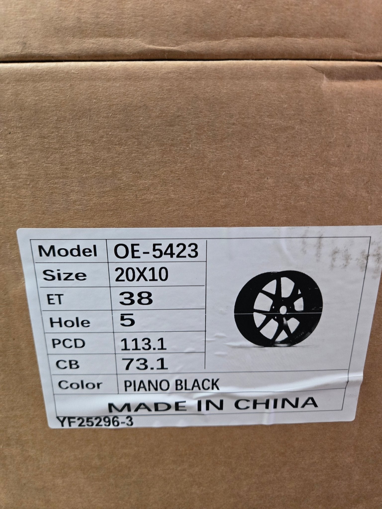 OE - 5888 FI - R REP 5423 20X10.0 5X112 5X114.3 PIANO BLACK - Gun Hill Tire House (WTW - WHOLESALE TIRES & WHEELS)