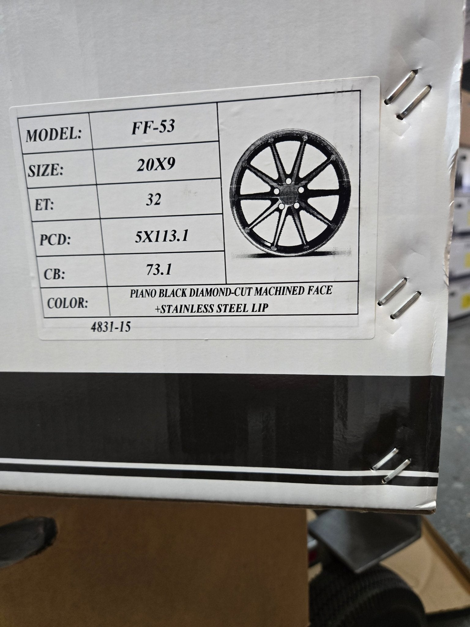 FF53 20X9.0 5X112 5X114.3 PIANO BLACK MACHINE FACE - Gun Hill Tire House (WTW - WHOLESALE TIRES & WHEELS)