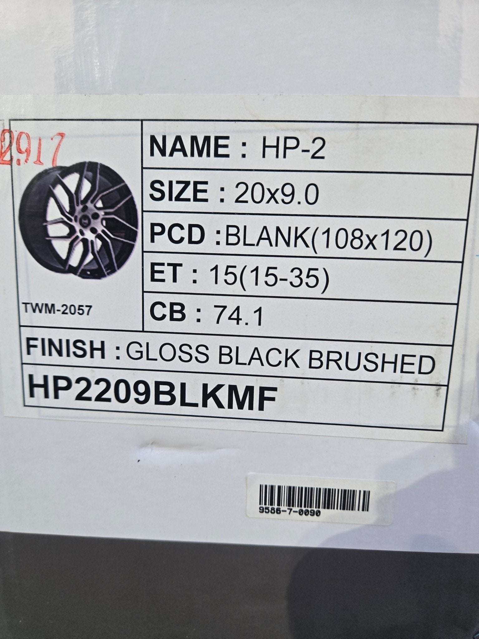 GWG HP2 20X9.0 5X114.3 BLACK MACHINED FACE - Gun Hill Tire House (WTW - WHOLESALE TIRES & WHEELS)