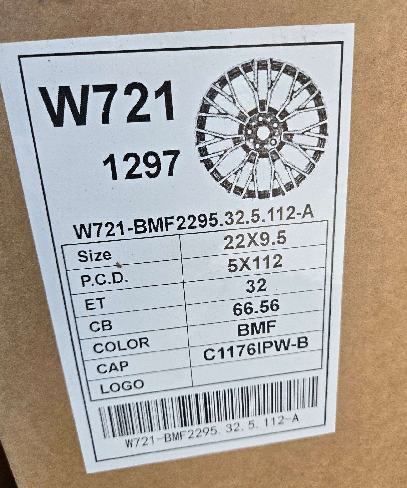 W721 22X9.5 5X112 PIANO BLACK MACHINED FACE - Gun Hill Tire House (WTW - WHOLESALE TIRES & WHEELS)
