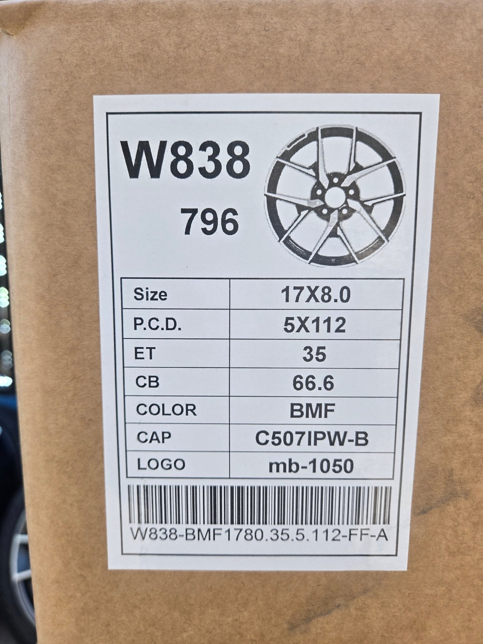 W838 17X8.0 5X112 PIANO BLACK MACHINED FACE - Gun Hill Tire House (WTW - WHOLESALE TIRES & WHEELS)