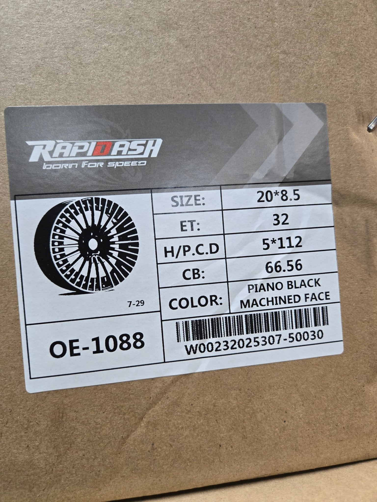 OE - 1088 20X8.5 5X112 PIANO BLACK MACHINED FACE - Gun Hill Tire House (WTW - WHOLESALE TIRES & WHEELS)