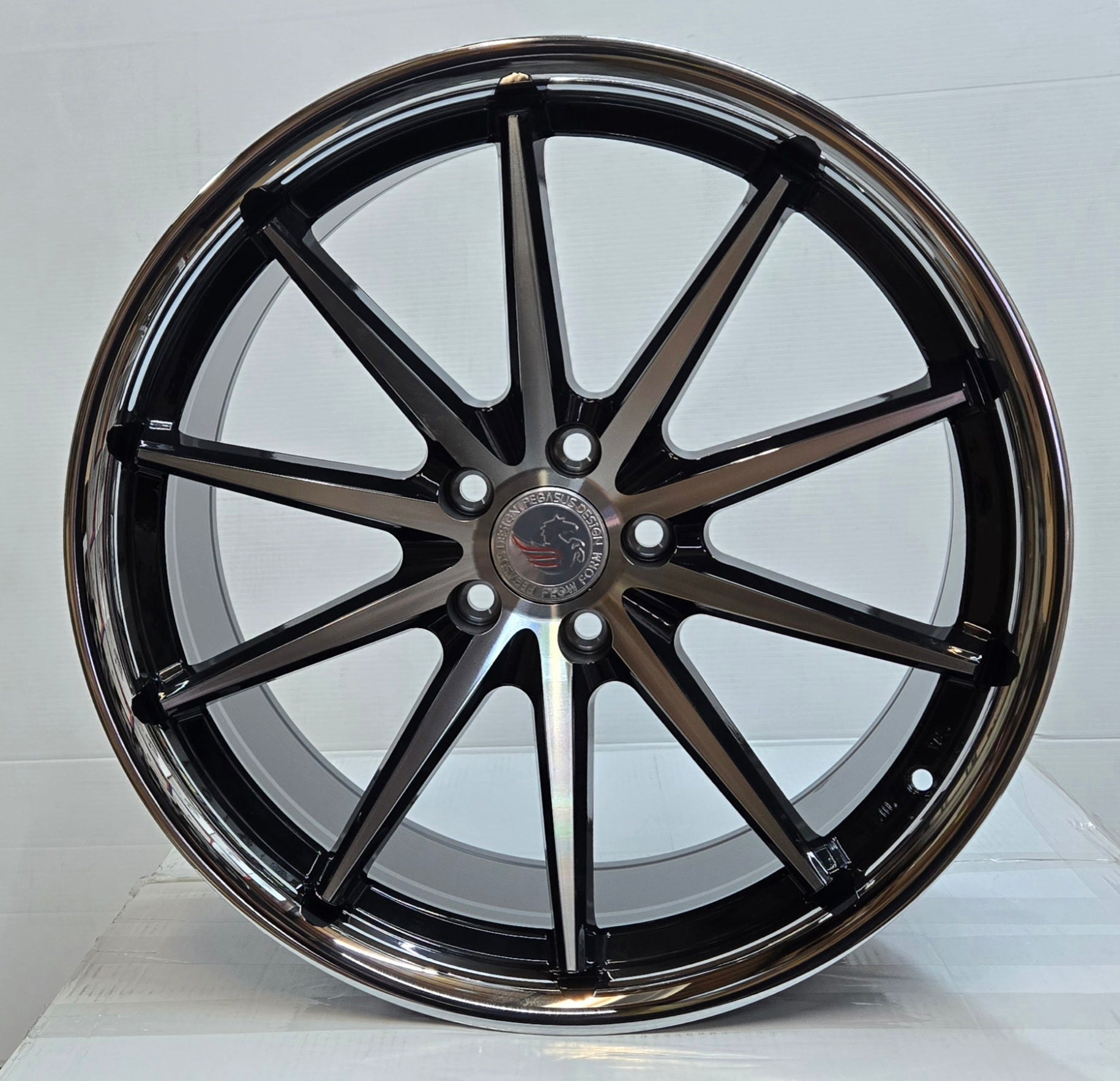 FF53 20X9.0 5X112 5X114.3 PIANO BLACK MACHINE FACE - Gun Hill Tire House (WTW - WHOLESALE TIRES & WHEELS)