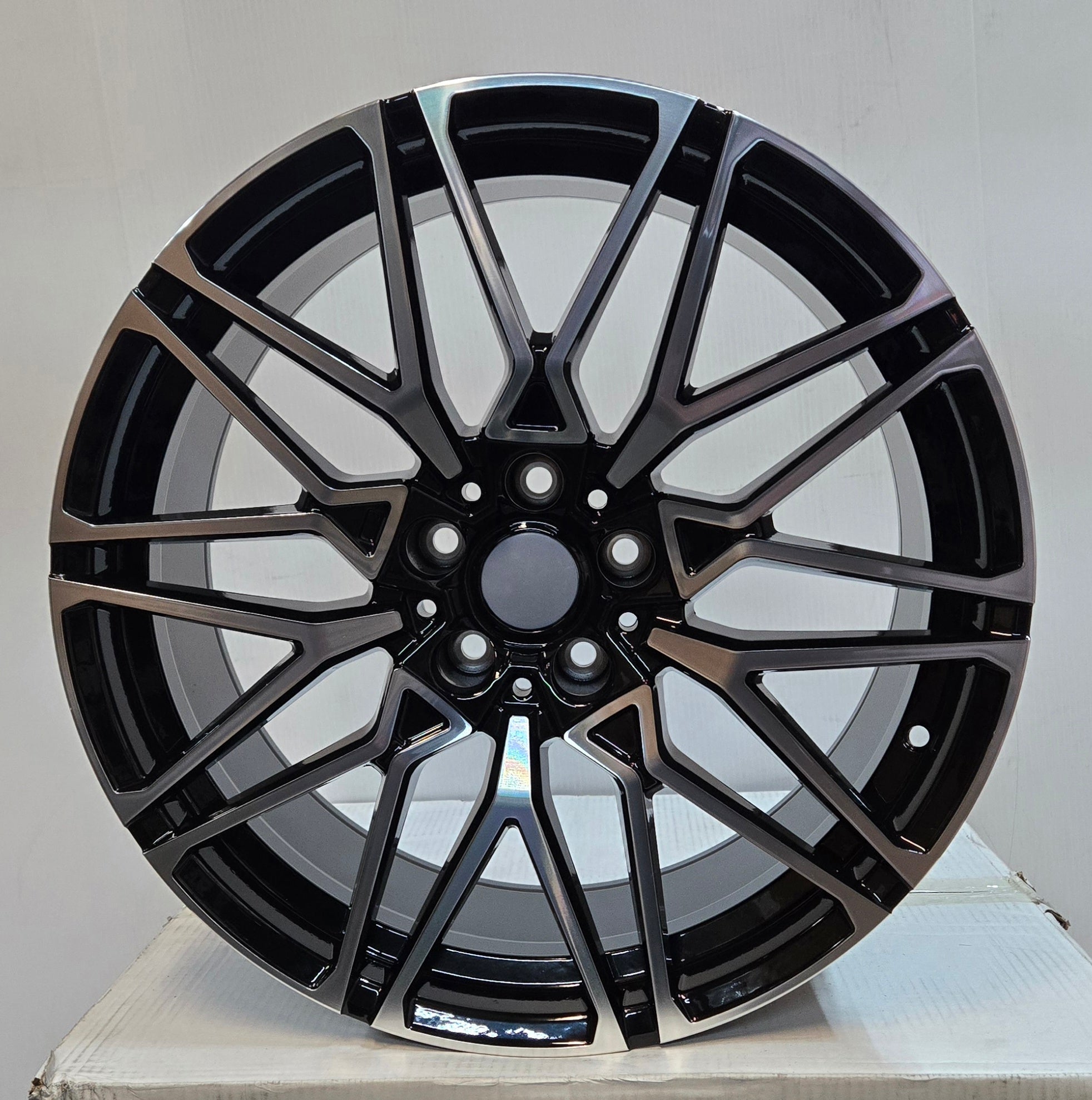 H996F 818M 19X9.5 5X112 BLACK MACHINED FASE - Gun Hill Tire House (WTW - WHOLESALE TIRES & WHEELS)